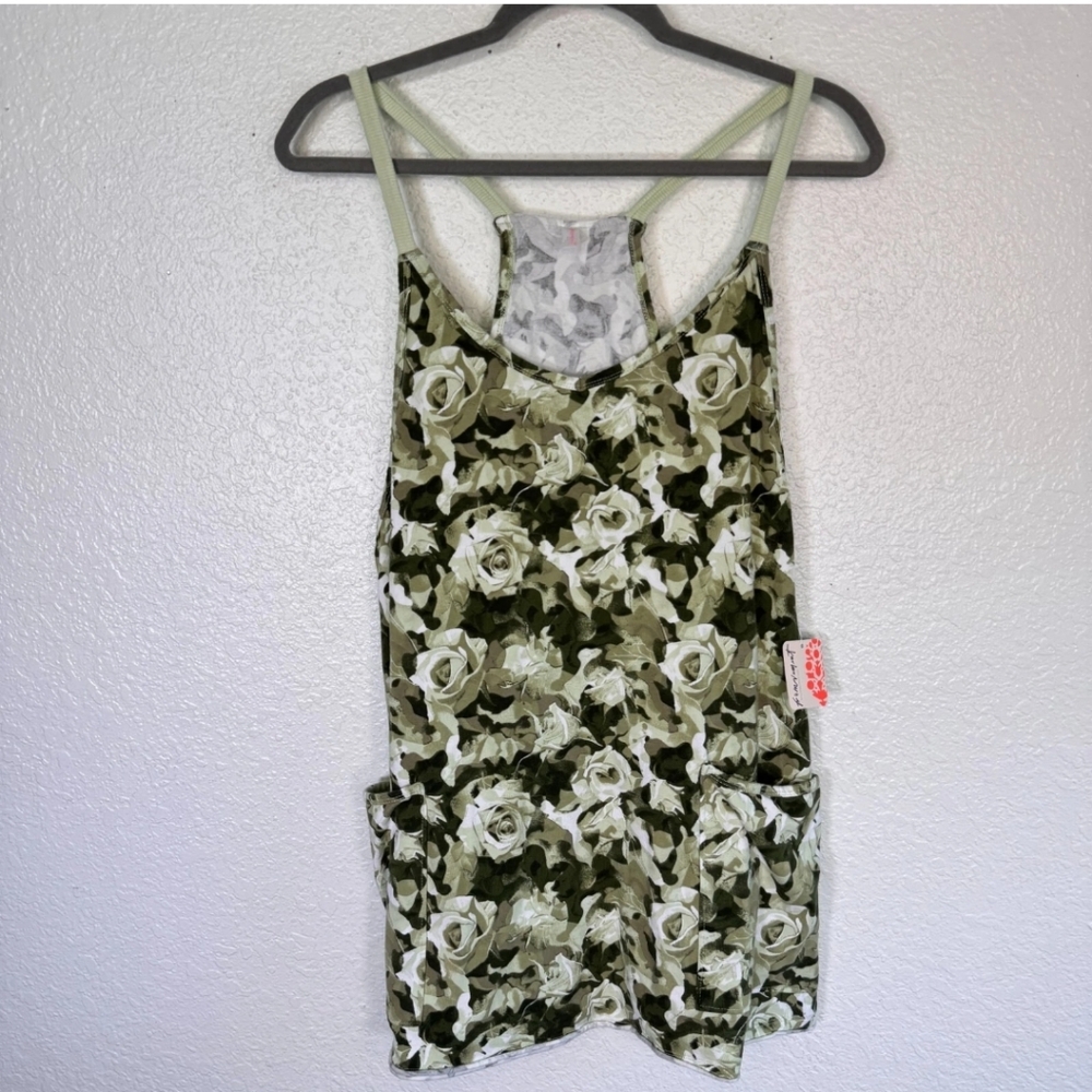 FP Movement by Free People Green Floral Jumpsuit